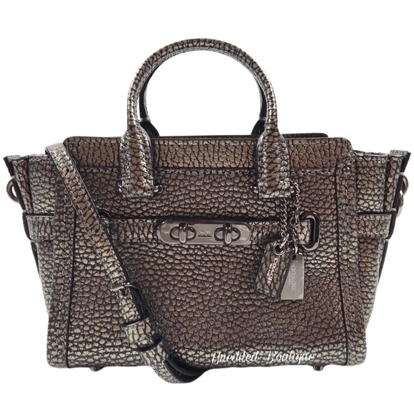 Coach Handbags - COACH Mini Metallic Swagger 15 Crossbody Handbag